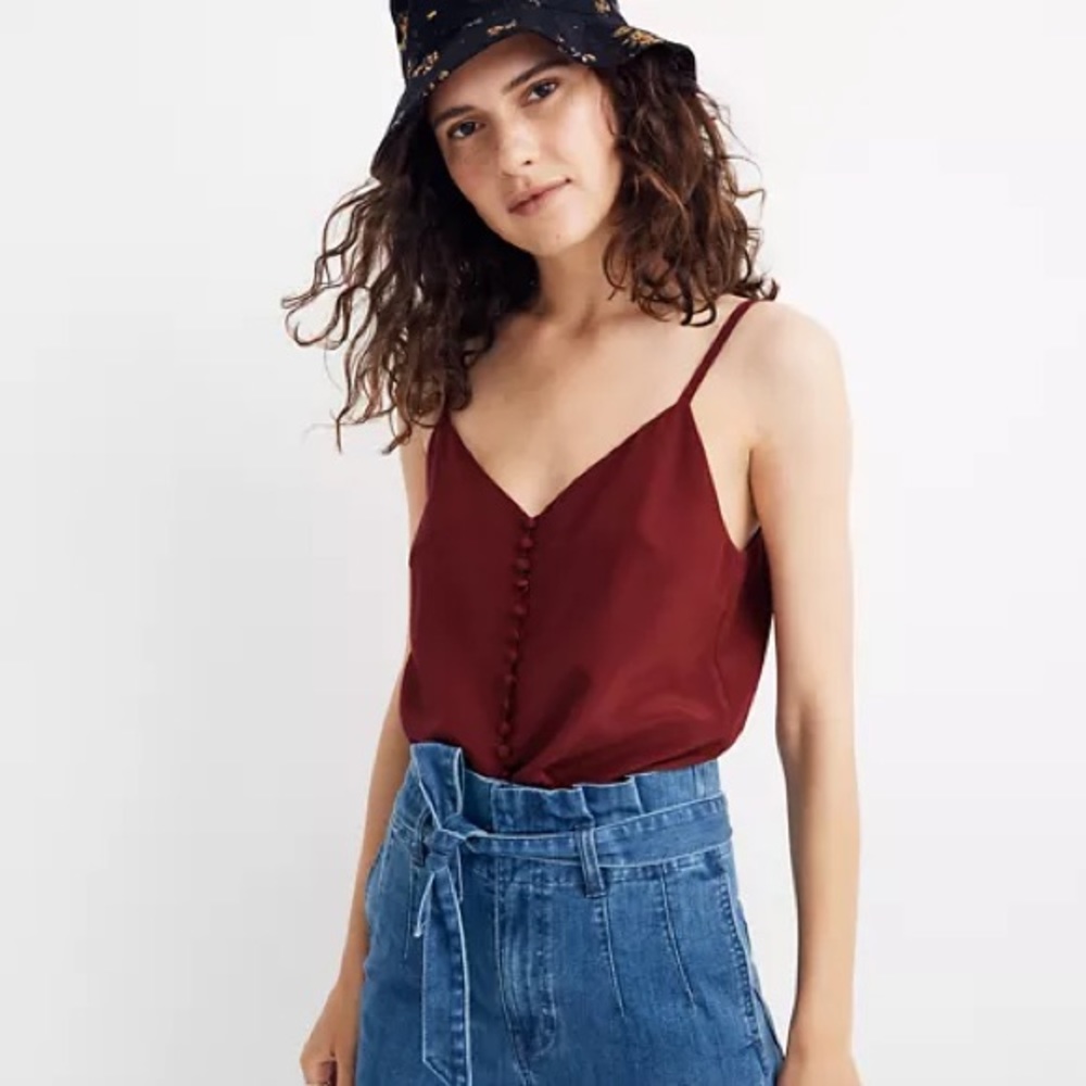 {madewell} silk button-down cami